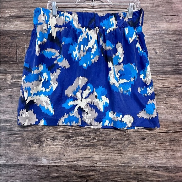 LOFT Blue Mini Skirt Womens Medium - Picture 1 of 5